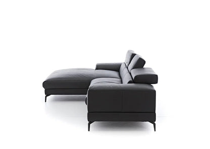 W.SCHILLIG Longchair piedroo plus 21156 (B=303 cm) Leder Z59/99 schwarz Neu! - Komfortmöbel24