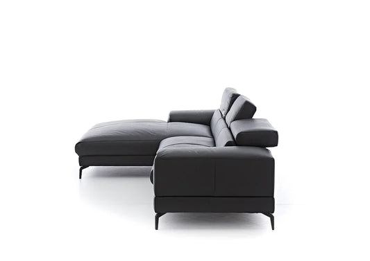 W.SCHILLIG Longchair piedroo plus 21156 (B=303 cm) Leder Z59/99 schwarz Neu! - Komfortmöbel24