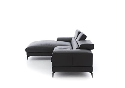 W.SCHILLIG Longchair piedroo plus 21156 (B=303 cm) Leder Z59/99 schwarz Neu! - Komfortmöbel24