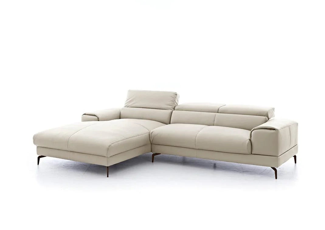 W.SCHILLIG Longchair piedroo 21106 Leder Z59/20 eisgrau - Komfortmöbel24