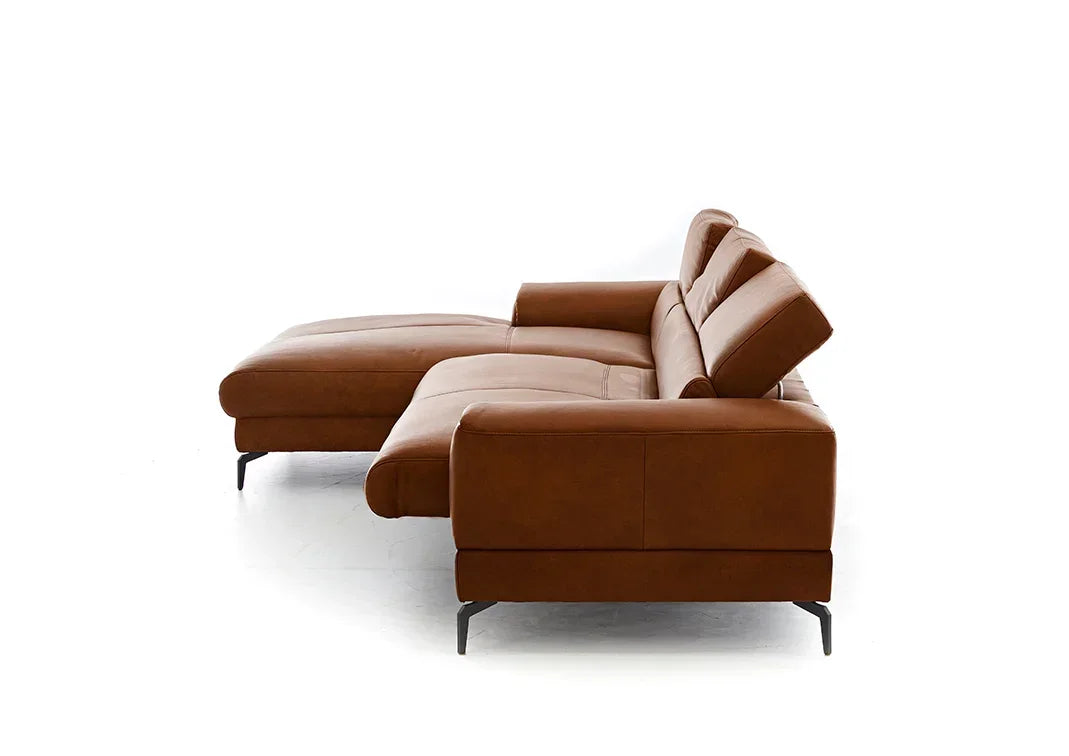 W.SCHILLIG Longchair piedroo plus 21156 (B=303 cm) Leder Z69/50 cognac NEU! - Komfortmöbel24