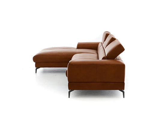 W.SCHILLIG Longchair piedroo plus 21156 (B=303 cm) Leder Z69/50 cognac NEU! - Komfortmöbel24