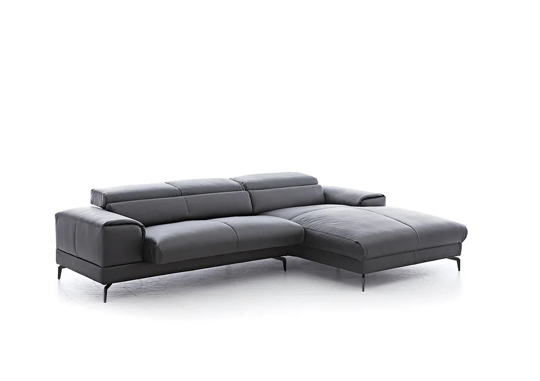 W.SCHILLIG Longchair piedroo plus 21156 (B=303 cm) Leder Z59/95 graphit - Komfortmöbel24