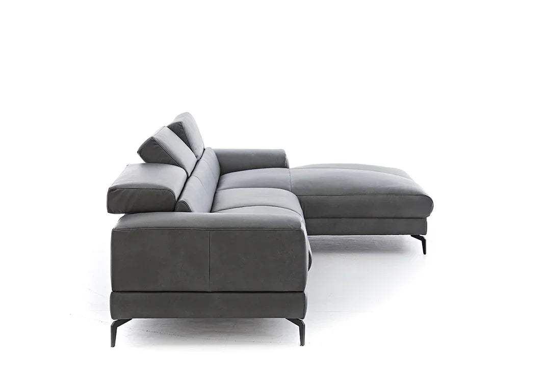 W.SCHILLIG Longchair piedroo plus 21156 (B=303 cm) Leder Z69/95 anthracite NEU! - Komfortmöbel24