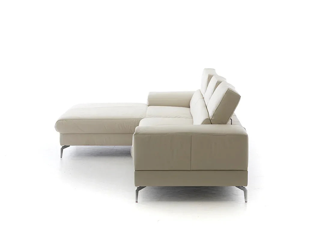 W.SCHILLIG Longchair piedroo plus 21156 (B=303 cm) Leder Z59/22 grau Neu! - Komfortmöbel24