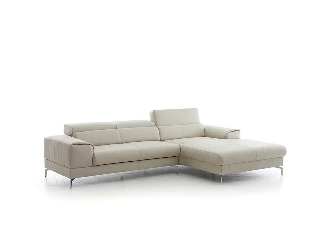 W.SCHILLIG Longchair piedroo plus 21156 (B=323 cm) Leder Z66/43 greige