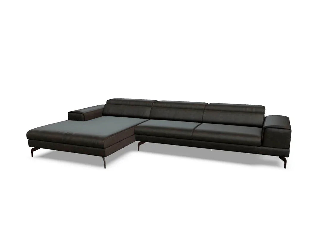 W.SCHILLIG Longchair piedroo plus 21156 (B=343 cm) Leder Z69/54 mocca