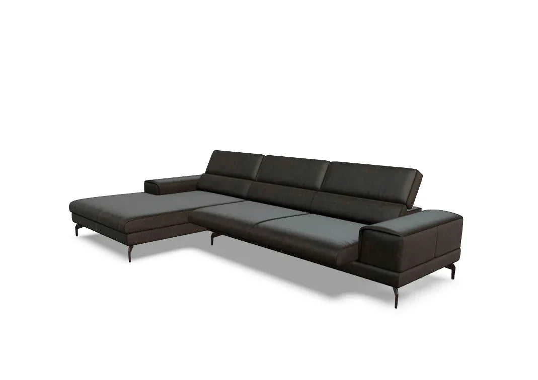 W.SCHILLIG Longchair piedroo plus 21156 (B=343 cm) Leder Z69/54 mocca