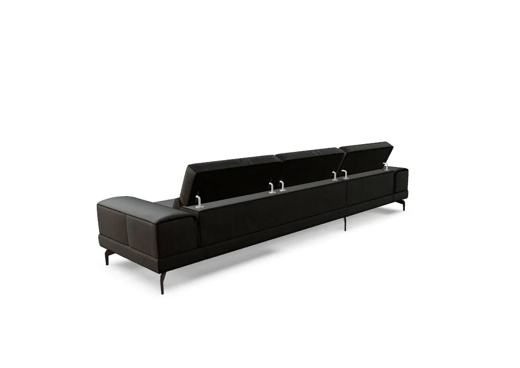 W.SCHILLIG Longchair piedroo plus 21156 (B=343 cm) Leder Z69/54 mocca