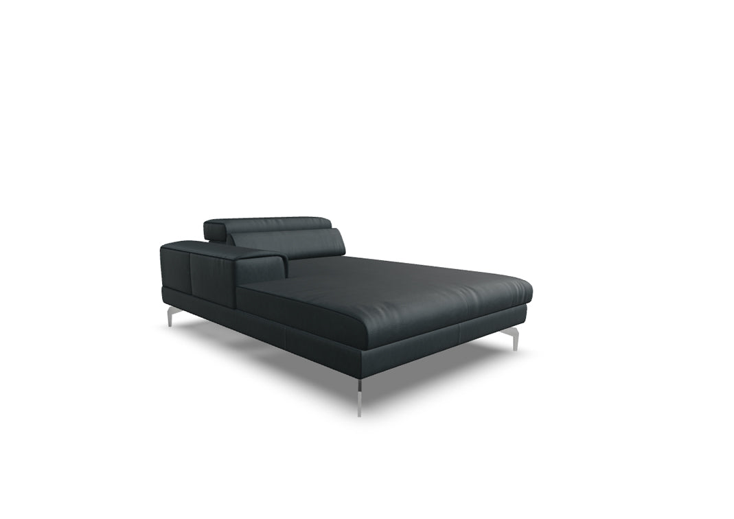 W.SCHILLIG Longchair piedroo plus 21156 (Sonderanfertigung) Leder Z75/28 dark blue