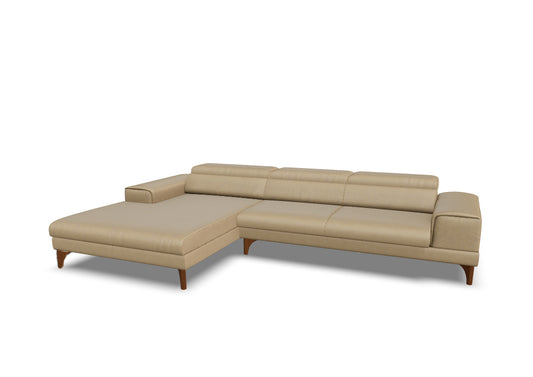 W.SCHILLIG Longchair piedroo plus 21156 (B=323 cm) Leder Z75/49 sand m. KF0326