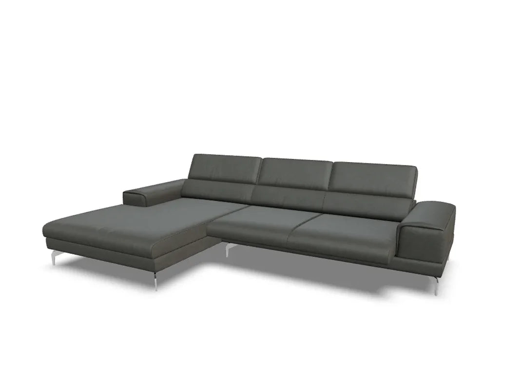 W.SCHILLIG Longchair piedroo plus 21156 (B=323 cm) Leder Z75/95 anthracite