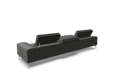 W.SCHILLIG Longchair piedroo plus 21156 (B=323 cm) Leder Z75/95 anthracite