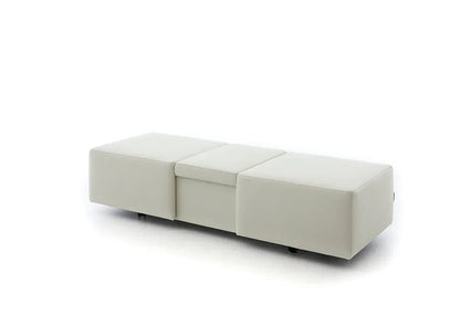 W.SCHILLIG Hocker taboo 22070 GF004 Leder Z59/42 weiß - Komfortmöbel24