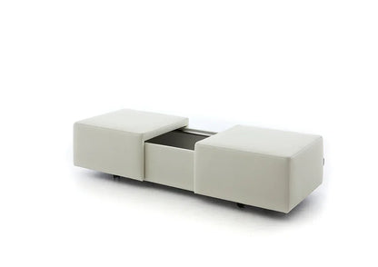 W.SCHILLIG Hocker taboo 22070 GF004 Leder Z59/42 weiß - Komfortmöbel24