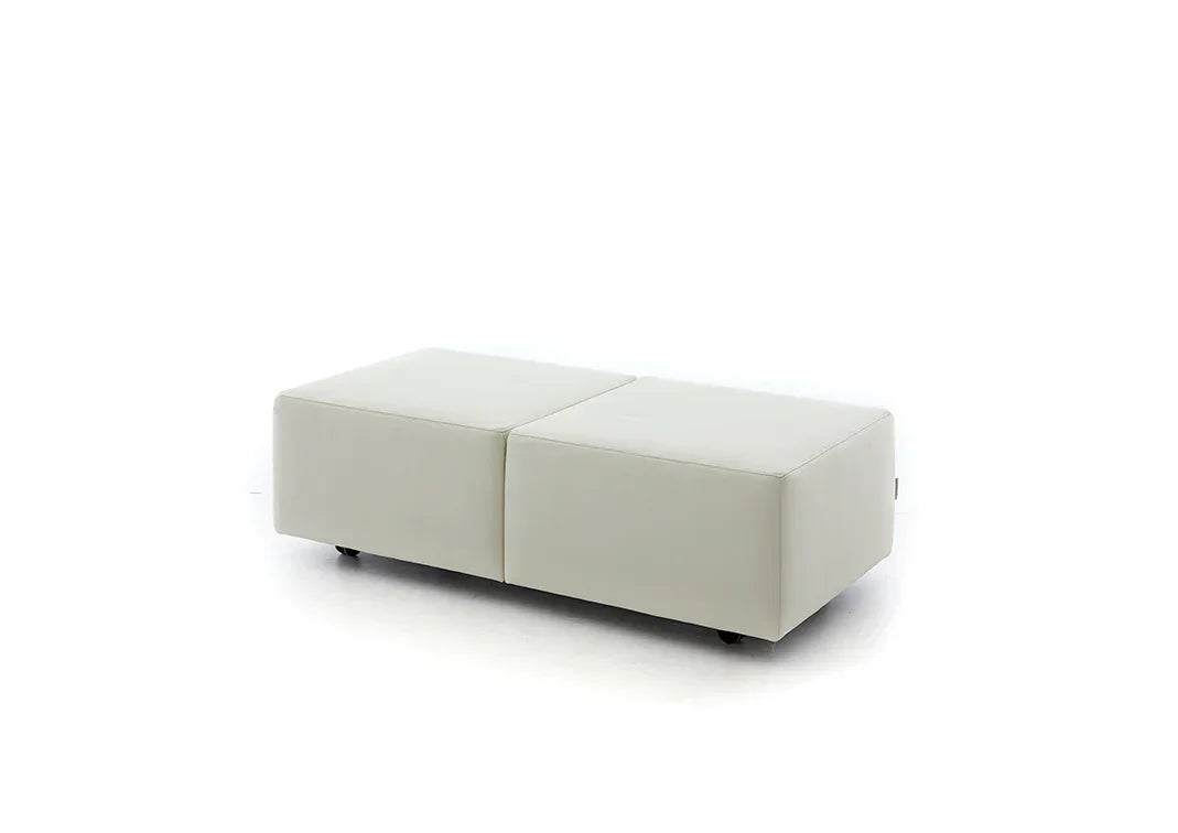 W.SCHILLIG Hocker taboo 22070 GF004 Leder Z59/42 weiß - Komfortmöbel24