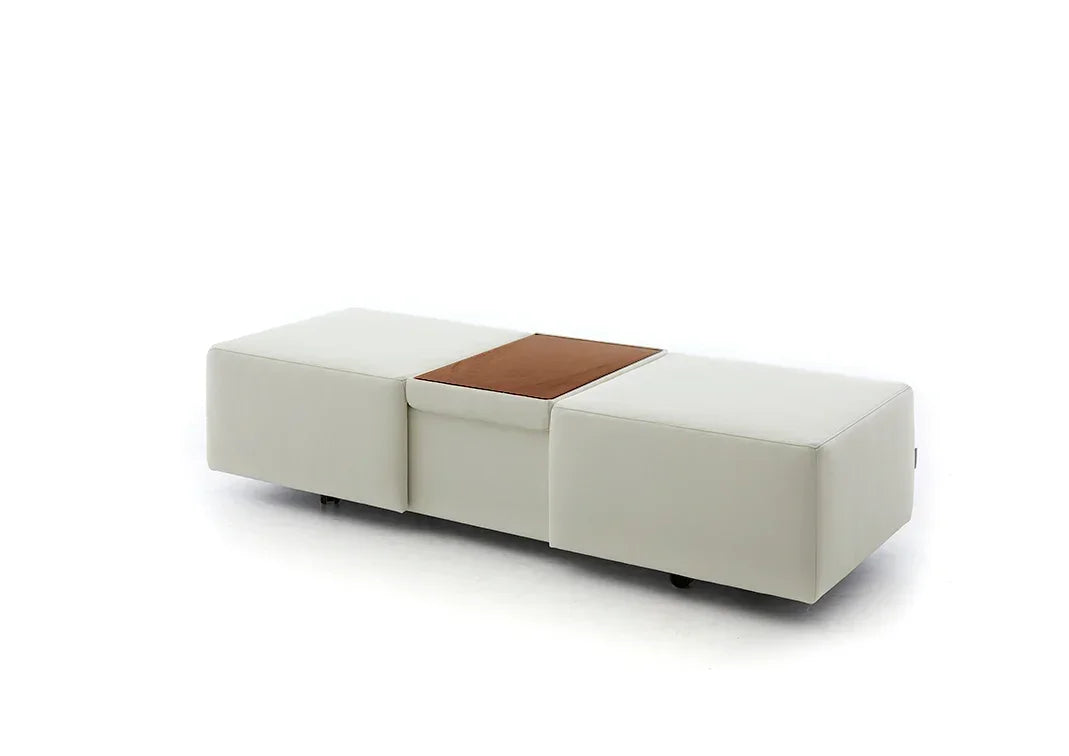 W.SCHILLIG Hocker taboo 22070 GF004 Leder Z59/42 weiß - Komfortmöbel24