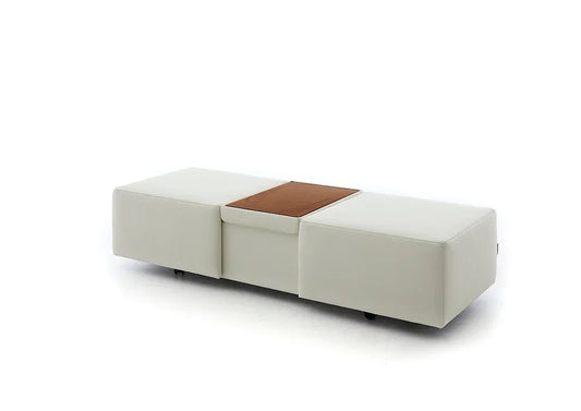 W.SCHILLIG Hocker taboo 22070 GF004 Leder Z59/42 weiß - Komfortmöbel24