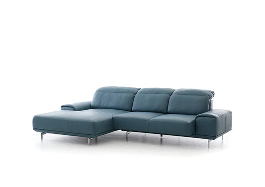 W.SCHILLIG Longchair MR2490 24400 Leder Z73/27 light blue - Komfortmöbel24