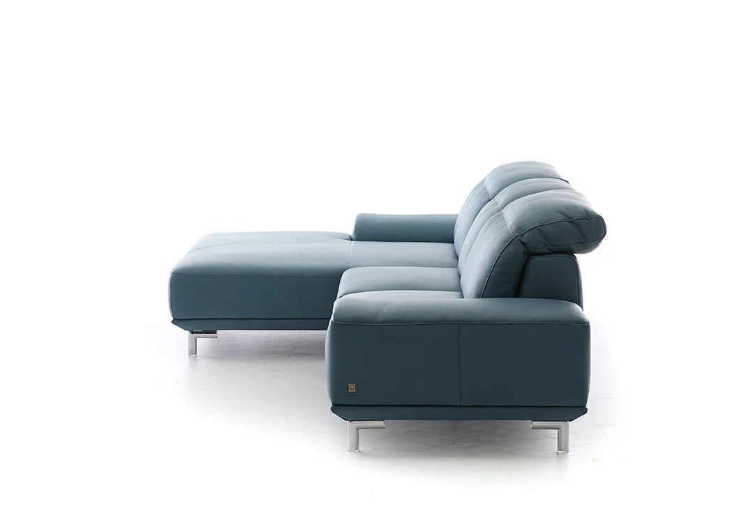 W.SCHILLIG Longchair MR2490 24400 Leder Z73/27 light blue - Komfortmöbel24