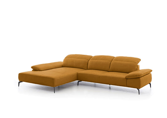 W.SCHILLIG Longchair tavaroo 24470 (B=343) Leder Z75/52 kurkuma mit KF265