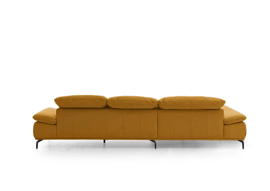 W.SCHILLIG Longchair tavaroo 24470 (B=343) Leder Z75/52 kurkuma mit KF265