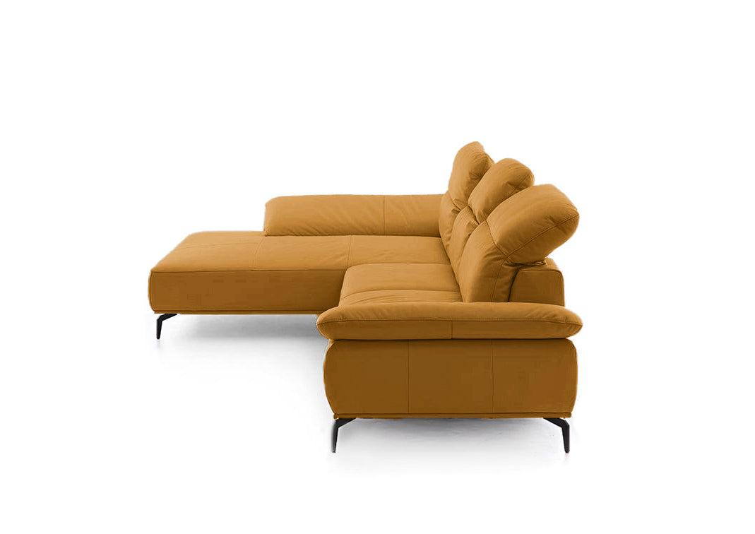 W.SCHILLIG Longchair tavaroo 24470 (B=343) Leder Z75/52 kurkuma mit KF265