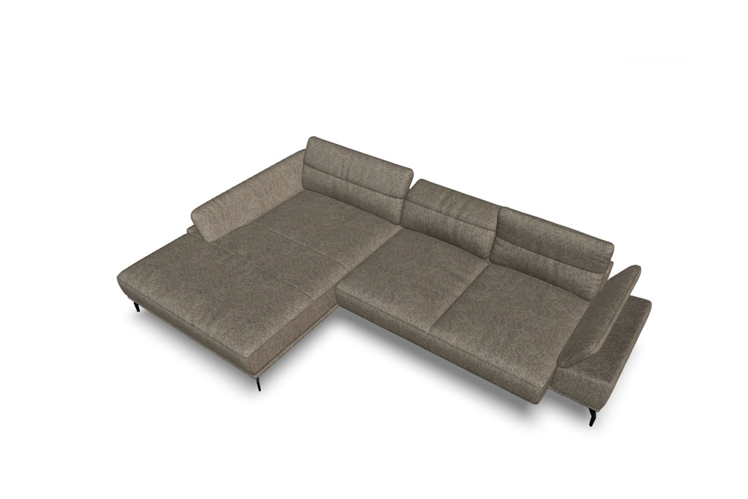 W.SCHILLIG Longchair tavaroo 24470 (B=343) Stoff S22/98 pepper