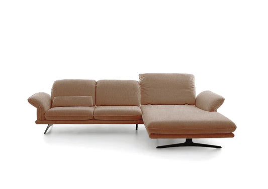 W.SCHILLIG Longchair olivia 24670 (B=323 cm) Leder Z75/49 sand inkl. 2 Kissen - Komfortmöbel24