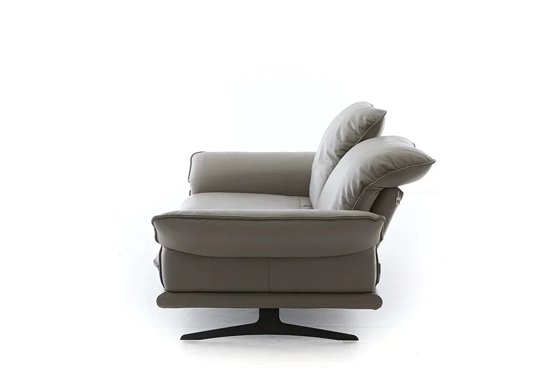 W.SCHILLIG Longchair olivia 24670 NL80 Leder Z66/22 elephant - Komfortmöbel24