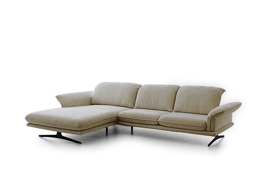 W.SCHILLIG Bundle Longchair olivia 24670 (B=323 cm) Stoff S22/49 sesame + Kissen + Hocker