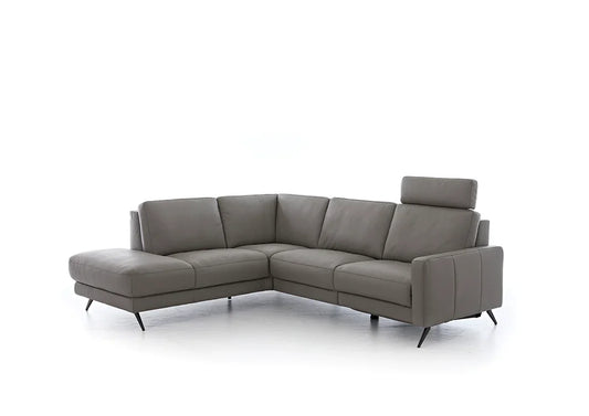 W.SCHILLIG Ecksofa louis 36130 in Leder Z66/22 elephant - Komfortmöbel24