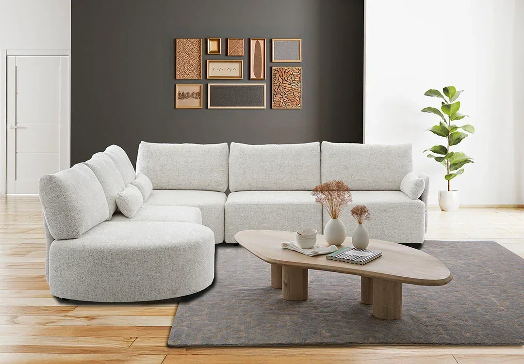 KM24 be:smart Ecksofa rechts 99331 Stoff (wählbar) - Komfortmöbel24