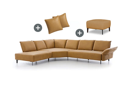 W.SCHILLIG Bundle Ecksofa bonnie 16660 Leder Z69/52 kurkuma