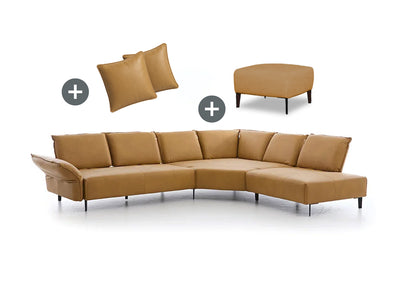 W.SCHILLIG Bundle Ecksofa bonnie 16660 Leder Z69/52 kurkuma