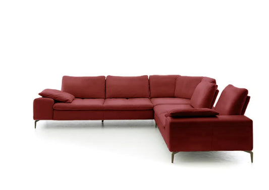 W.SCHILLIG Ecksofa valentinoo 16540 Leder Z59/10 ruby red - Komfortmöbel24