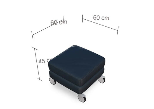 W.SCHILLIG Hocker aleXx 22850 G60 Leder Z66/97 midnight - Komfortmöbel24