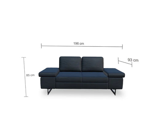 W.SCHILLIG Sofa aleXx 22850 NH60 Leder Z66/97 midnight - Komfortmöbel24