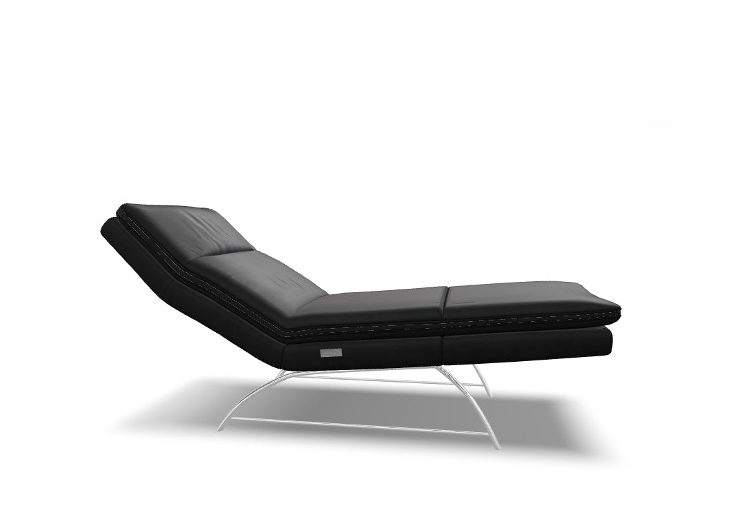 W.SCHILLIG Relaxliege daily dreams 47001 K75 Leder Z73/99 nachtschwarz