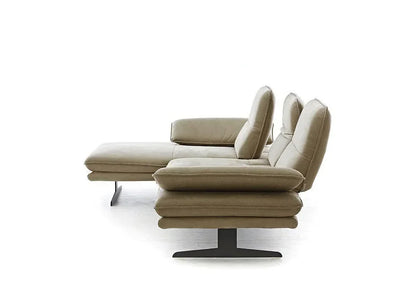 W.SCHILLIG Bundle Longchair broadway 16777 (B=271 cm) Stoff V52/53 light brown