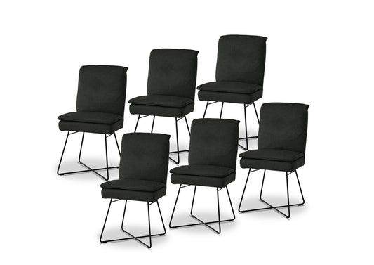 W.SCHILLIG seat&eat lounge 11752 MZ Stoff W61/99 schwarz - 6er-Set