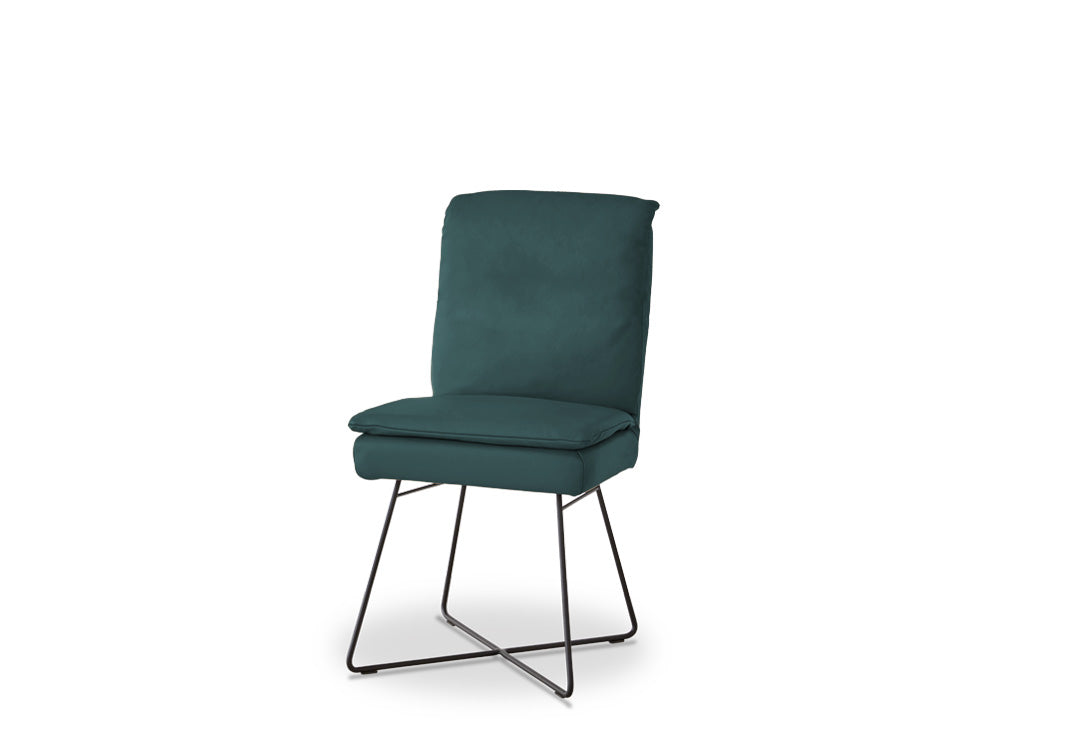 W.SCHILLIG seat&eat lounge 11752 MZ Leder Z79/26 petrol blue - 6er-Set