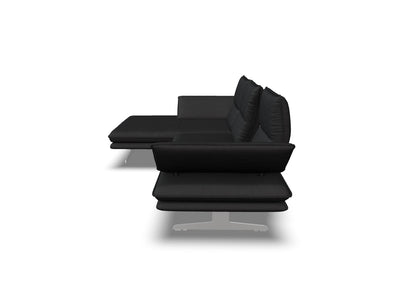 W.SCHILLIG Longchair broadway 16777 (B=271 cm) Stoff V52/99 schwarz + KF#850