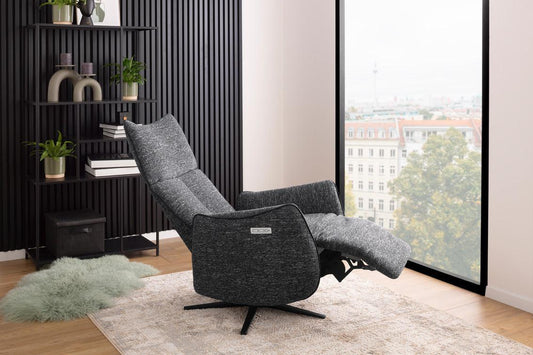 Ponsel Multifunktionssessel Modell S704 Stoff graubraun - Komfortmöbel24