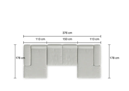 W.SCHILLIG Doppel-Longchair valentinoo 16540 Leder Z73/43 cream white + Kissen + Kopfstütze