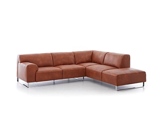 W.SCHILLIG Ecksofa alessiio 20550 Leder Z75/50 cognac - Komfortmöbel24