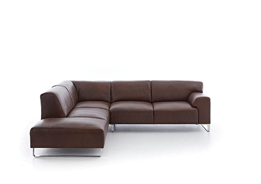 W.SCHILLIG Ecksofa alessiio 20550 Leder Z83/54 chocolate - Komfortmöbel24