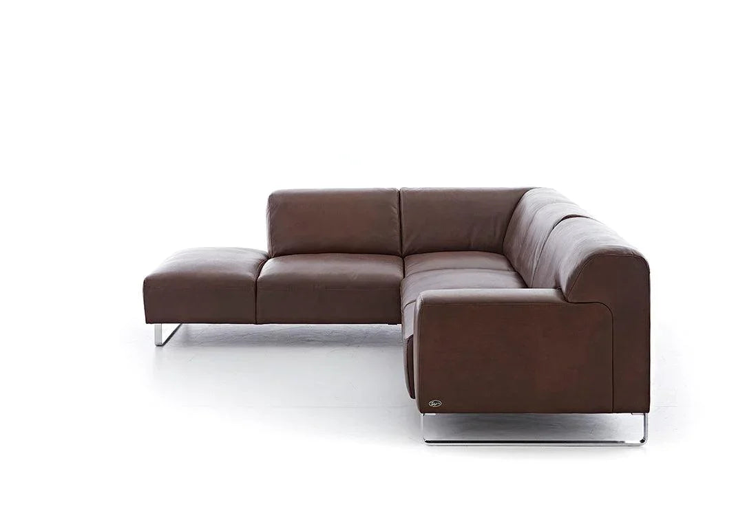 W.SCHILLIG Ecksofa alessiio 20550 Leder Z83/54 chocolate - Komfortmöbel24