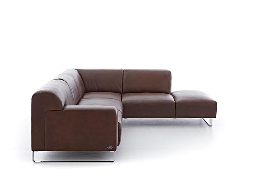 W.SCHILLIG Ecksofa alessiio 20550 Leder Z83/54 chocolate - Komfortmöbel24