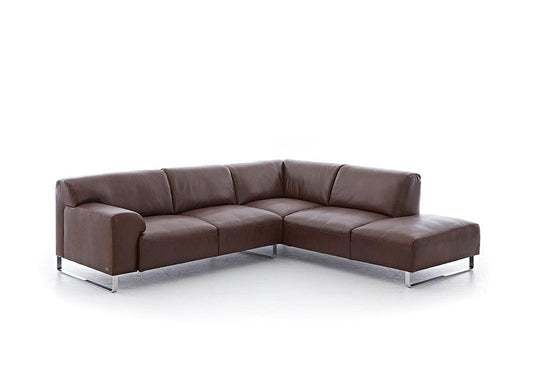 W.SCHILLIG Ecksofa alessiio 20550 Leder Z83/54 chocolate - Komfortmöbel24